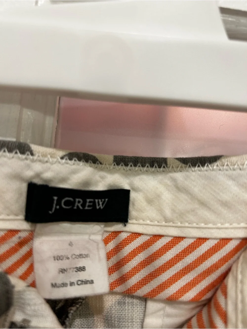 J. Crew Jubilee Shorts  Gray Ivory Deco Dots Cotton Twill Size 4